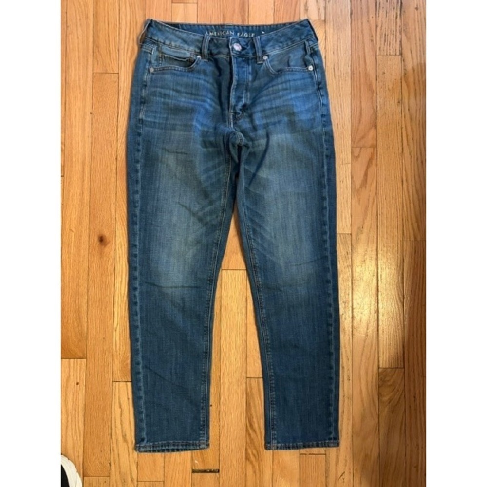 American Eagle Outfitters Slim Straight Leg Jeans Medium Blue Women 6R T56-12